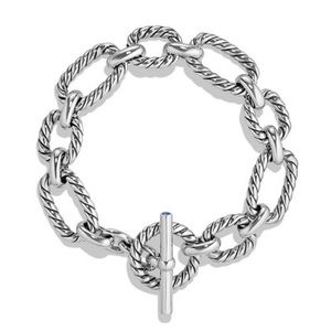 David Yurman Cushion Link Bracelet w/Sapphire